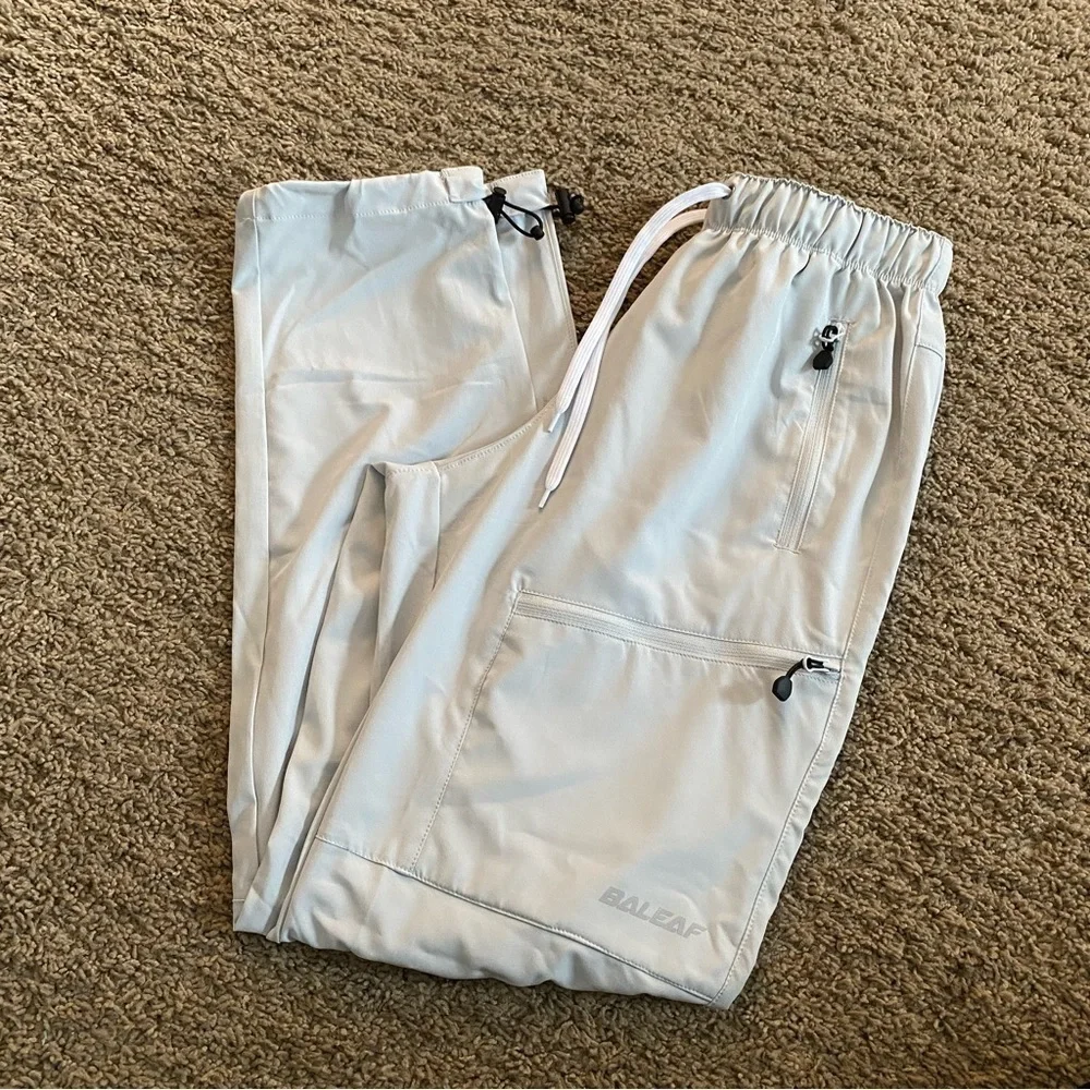 BALEAF Pants Gray Cinch with Pockets XS Travel Hike Lounge Workout - Picture 12 of 12